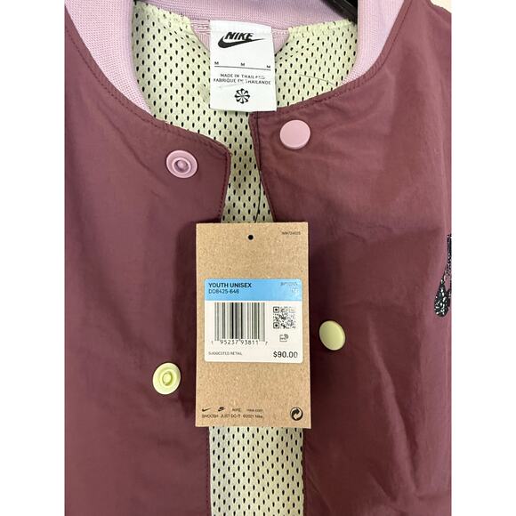 Nike Youth Unisex Button Down Jacket - Size M - Mauve - Picture 5 of 9